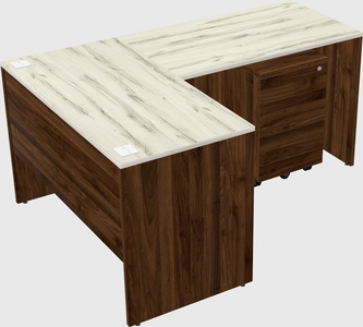 L-shaped office desk