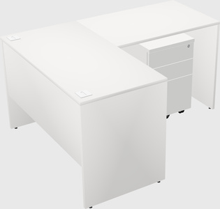 L-shaped office desk