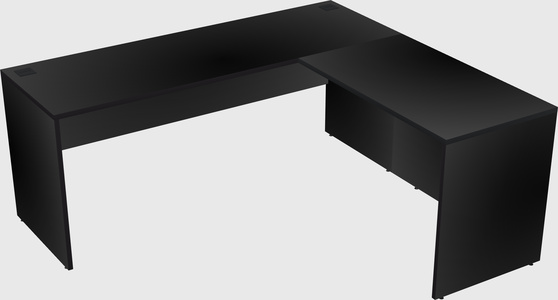 L-shaped office desk