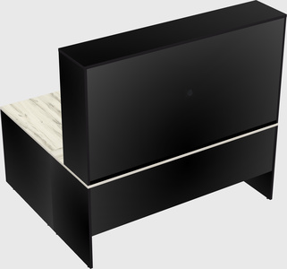 L-shaped office desk