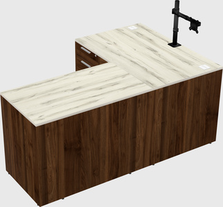 L-shaped office desk