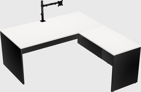 L-shaped office desk