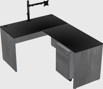 L-shaped office desk