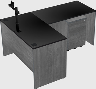 L-shaped office desk