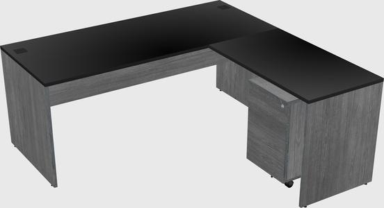 L-shaped office desk
