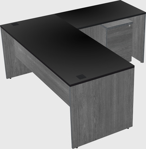 L-shaped office desk