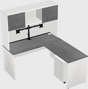 L-shaped office desk