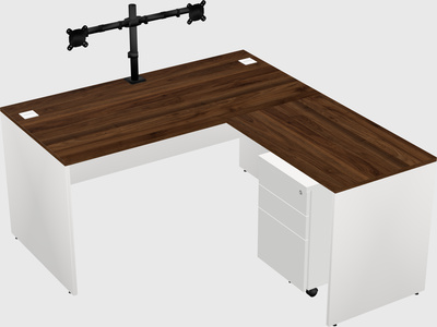 L-shaped office desk