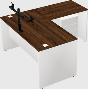 L-shaped office desk
