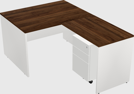 L-shaped office desk