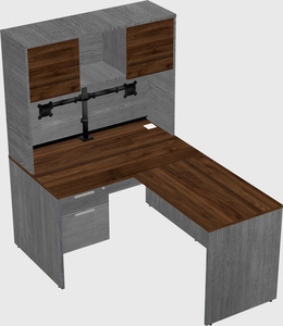 L-shaped office desk