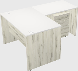 L-shaped office desk