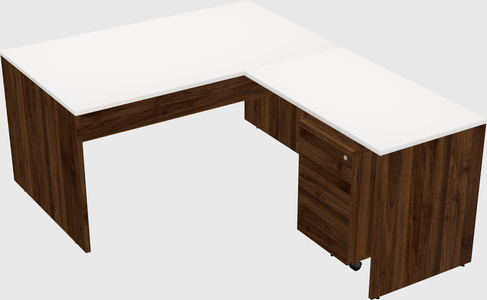L-shaped office desk