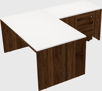 L-shaped office desk