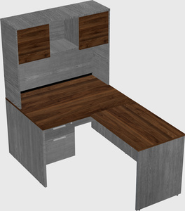 L-shaped office desk