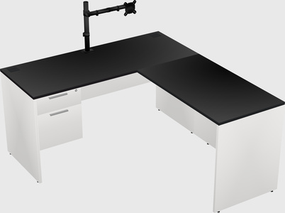L-shaped office desk