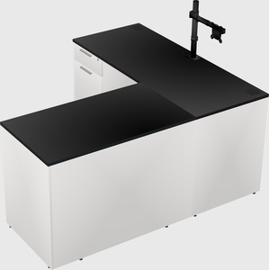 L-shaped office desk