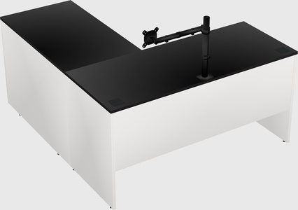 L-shaped office desk