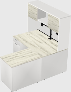 L-shaped office desk