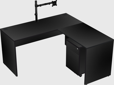 L-shaped office desk