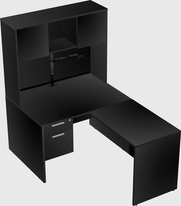 L-shaped office desk