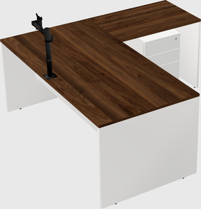 L-shaped office desk