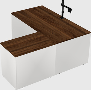 L-shaped office desk