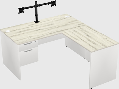 L-shaped office desk
