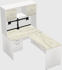 L-shaped office desk