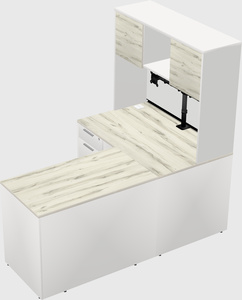 L-shaped office desk