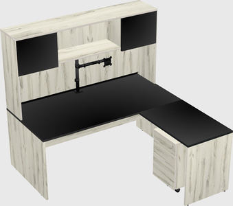 L-shaped office desk