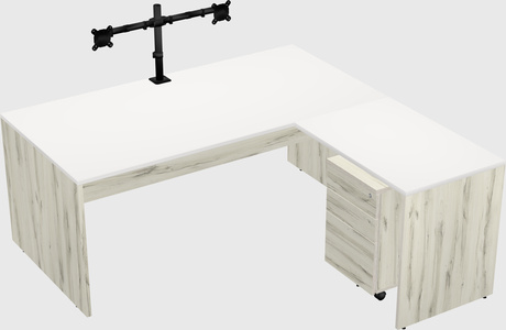 L-shaped office desk