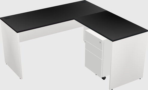 L-shaped office desk