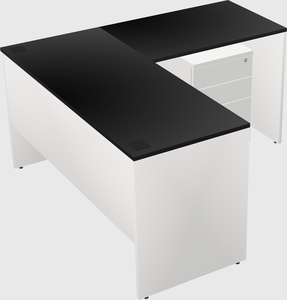 L-shaped office desk