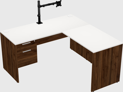 L-shaped office desk