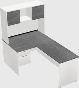 L-shaped office desk