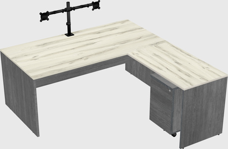 L-shaped office desk