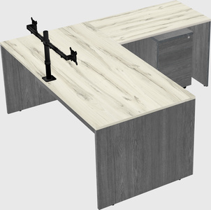 L-shaped office desk