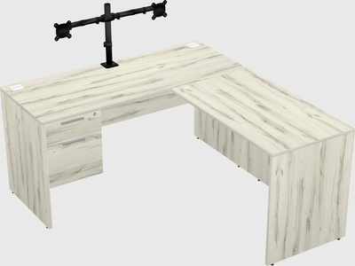 L-shaped office desk