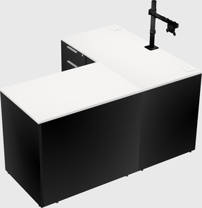 L-shaped office desk
