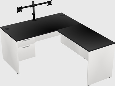 L-shaped office desk
