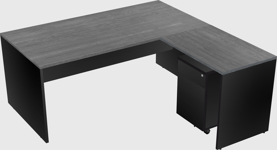 L-shaped office desk