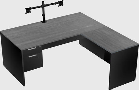 L-shaped office desk