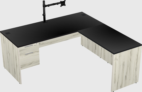 L-shaped office desk