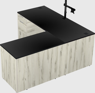 L-shaped office desk