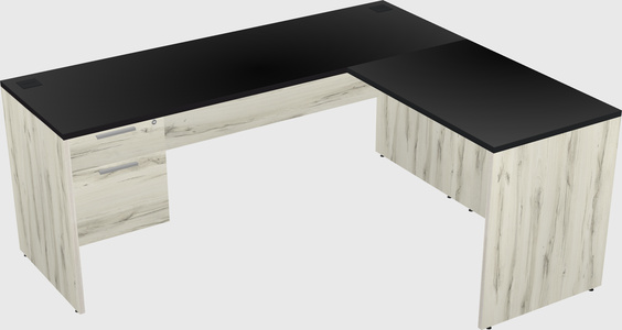 L-shaped office desk