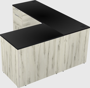 L-shaped office desk
