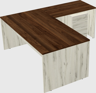 L-shaped office desk