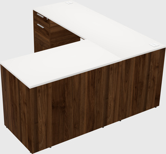 L-shaped office desk