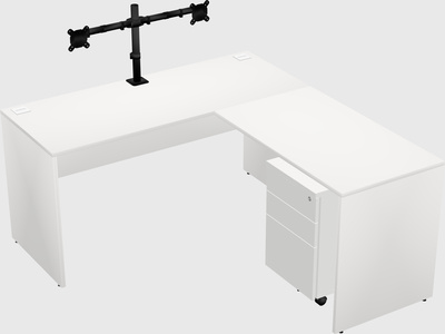 L-shaped office desk